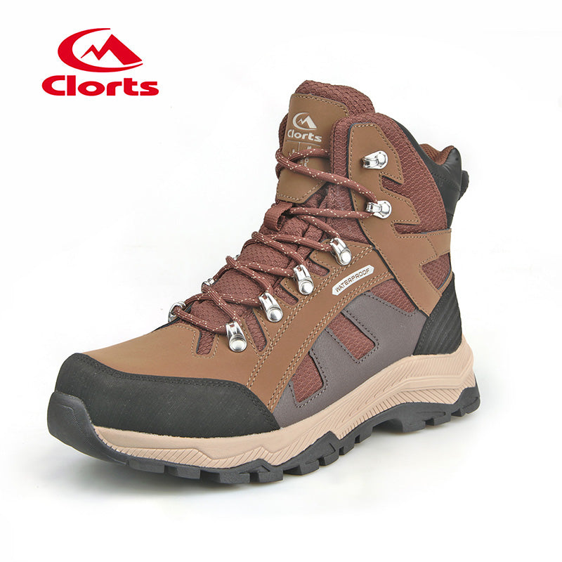 clorts Leather Waterproof Hiking Shoes Stay comfortable and dry on your outdoor excursions with these slip-resistant and durable hiking