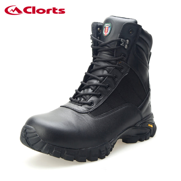 CLORTS Leather Vibram Outsole Wear-resitant Battle Boots Military Boots CMB-001