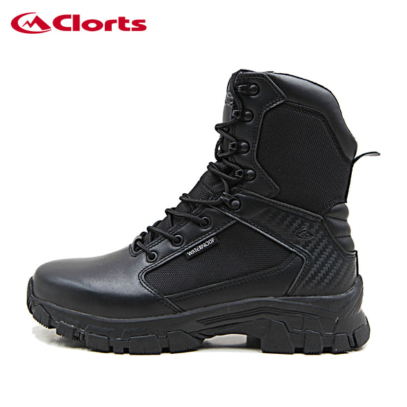 Clorts Waterproof Wear-resistant Rubber Outsole Battle Training Boots CMB-018 Black