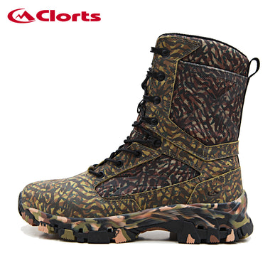 Clorts Colorful Leather Wear-resistant Rubber Outsole Military Boots CMB-013